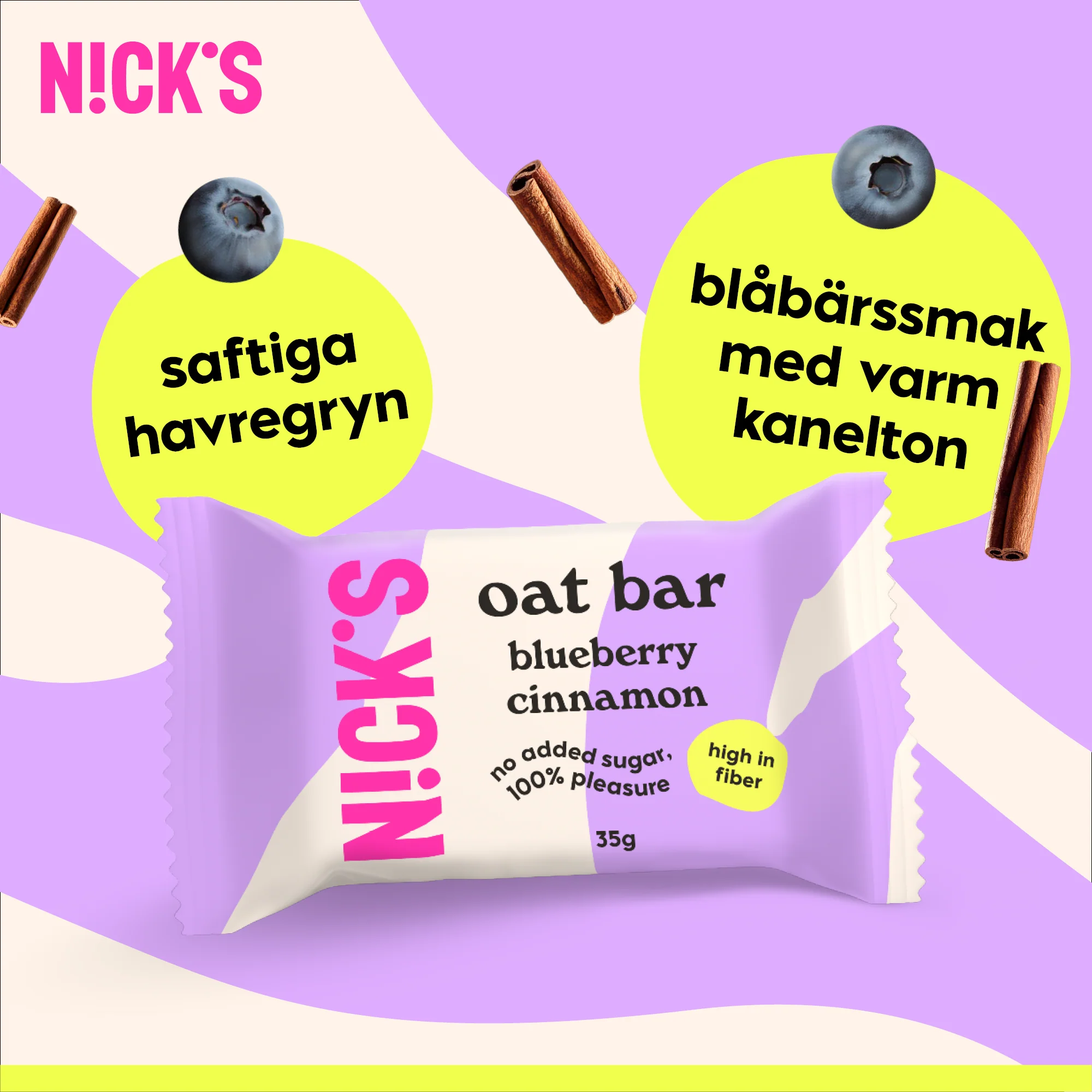 Oat bar blueberry cinnamon 12 x 35g - Image 4