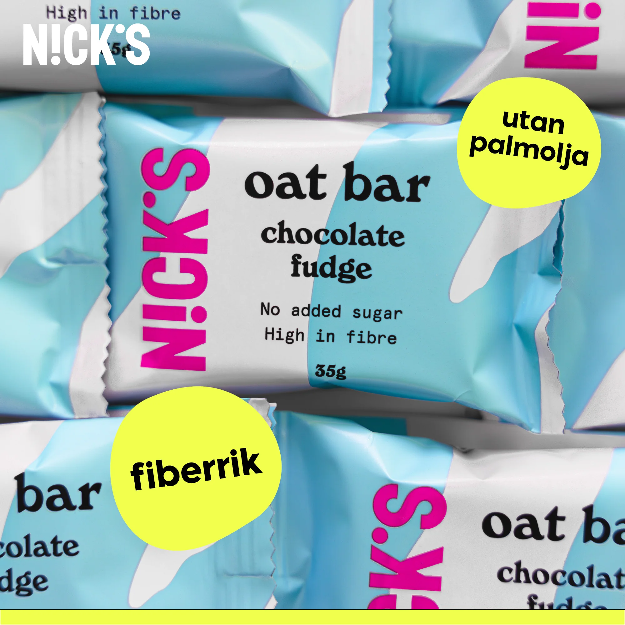 Oat bar chocolate fudge 12 x 35g - Image 3