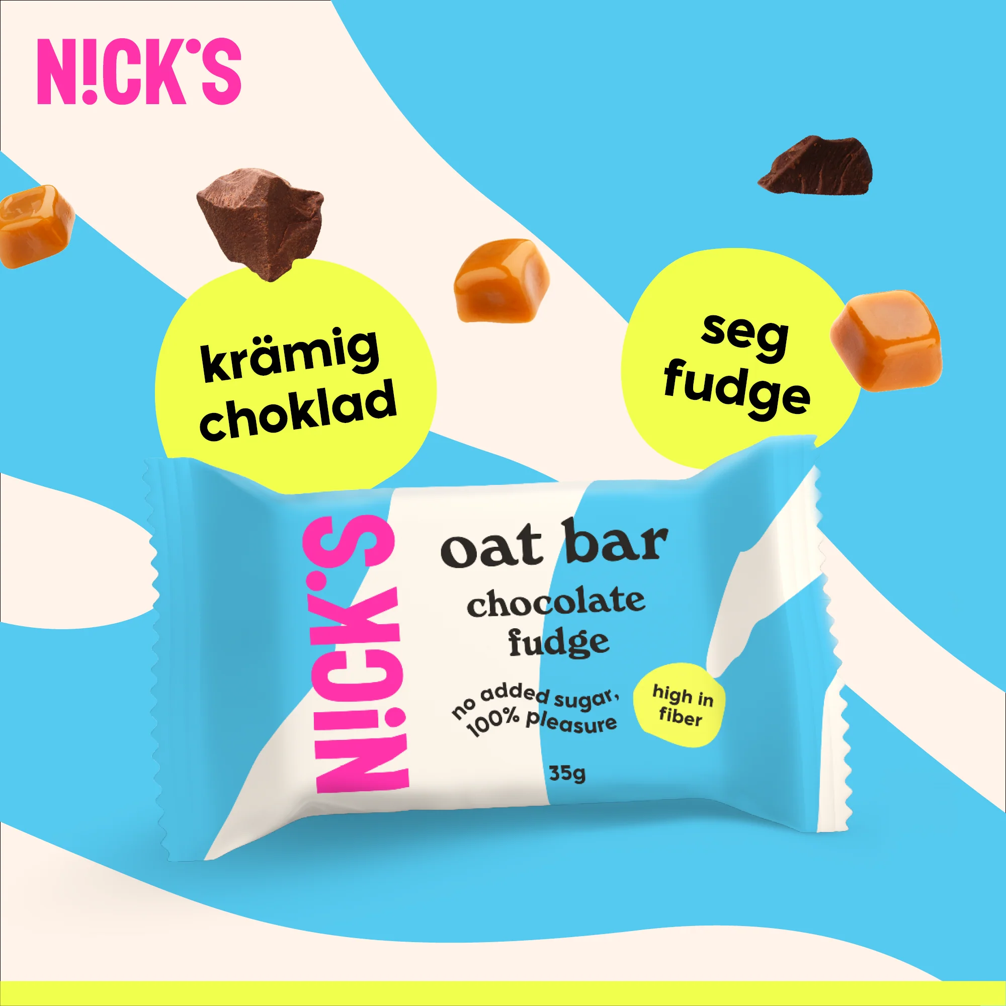 Oat bar chocolate fudge 12 x 35g - Image 4